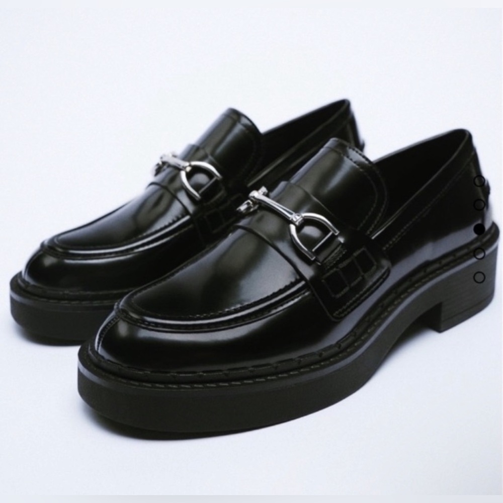 Zara Lug Sole Chunky Loafers Size 37